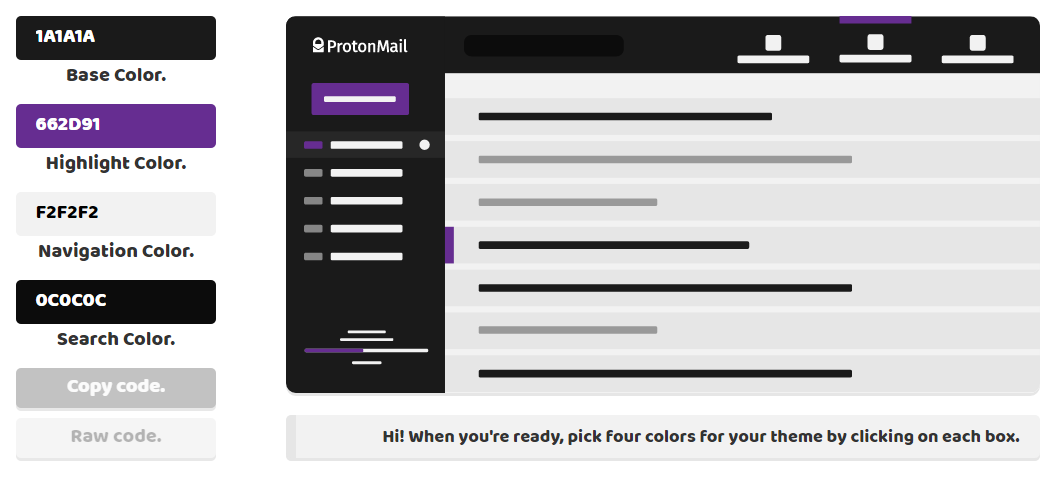 Quark - A theme creator for Protonmail.