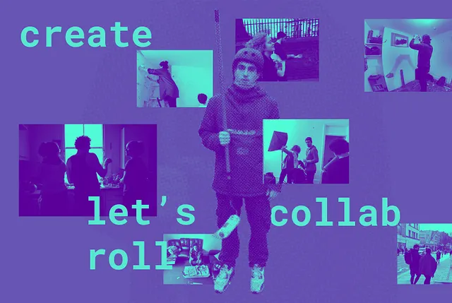 Collage style branding panel with Marco Cedrola