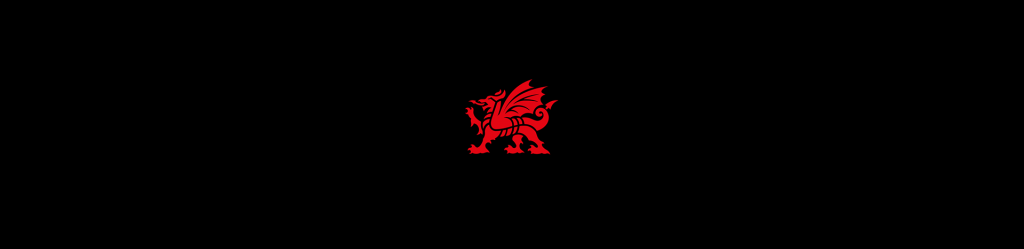 A red dragon. The logotype of the Welsh Government.