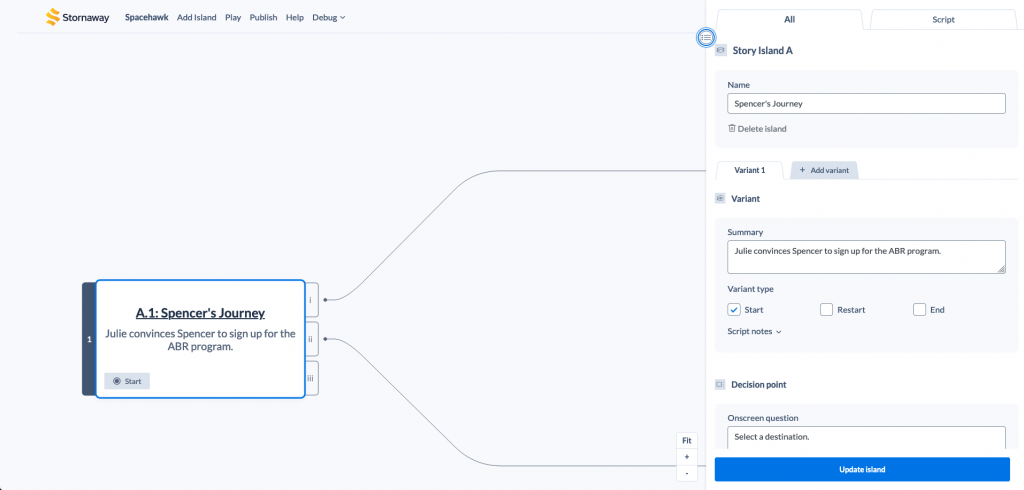 Stornaway studio app with drawer opened showing additional fields the user can fill out.